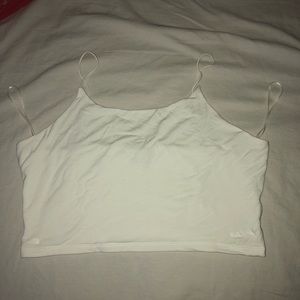 NWOT White cropped tank top